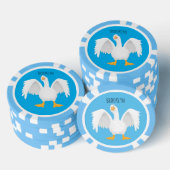 Grappig nieuwsgierig als cartoon poker chips (Opstapeling)