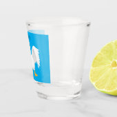 Grappig nieuwsgierig als cartoon shot glas (Rechts)