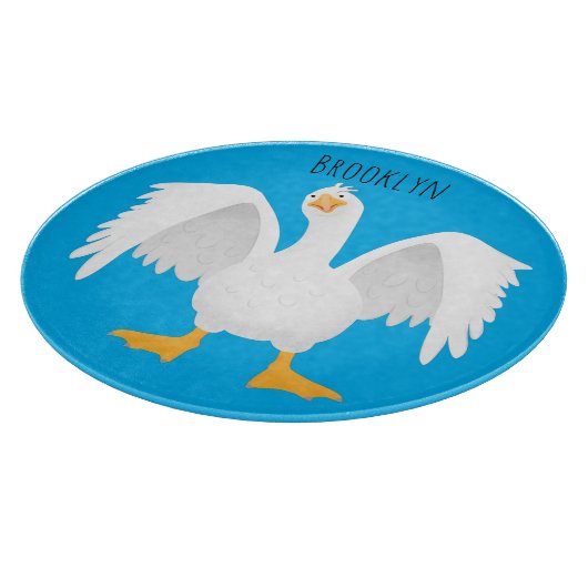 Grappig nieuwsgierig als cartoon snijplank (Hoek)