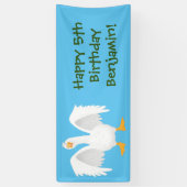 Grappig nieuwsgierig als cartoon spandoek (Verticaal)