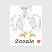 Grappig nieuwsgierig als cartoon sticker (Vel)