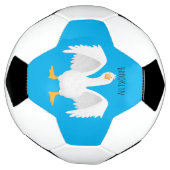 Grappig nieuwsgierig als cartoon voetbal (Gedraaid)