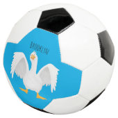 Grappig nieuwsgierig als cartoon voetbal (Drie kwart)