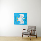 Grappig nieuwsgierig als cartoon wandkleed (In Situ (horizontaal))