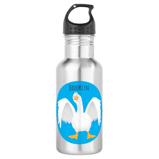 Grappig nieuwsgierig als cartoon waterfles  (Voorkant)