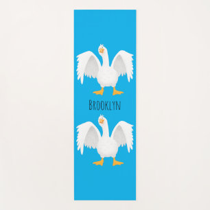 Grappig nieuwsgierig als cartoon yogamat