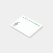 Grappig nieuwsgierig cartoon illustratie post-it® notes (Schuin)