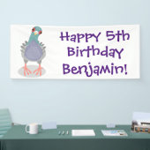 Grappig nieuwsgierig cartoon illustratie spandoek (Beurs)