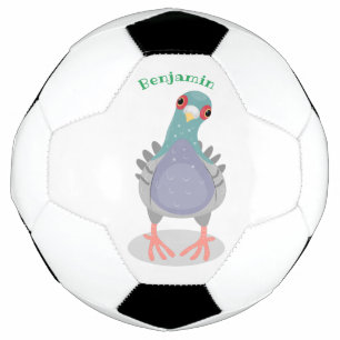 Grappig nieuwsgierig cartoon illustratie voetbal