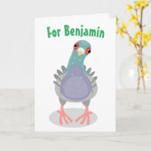 Grappig nieuwsgierig cartoon kaart (Gele Bloem)