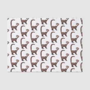 Grappig nieuwsgierig coatimundi cartoon illustrati tissuepapier
