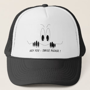 Grappig nieuwsgierige ogen - glimlach - voeg Jouw Trucker Pet