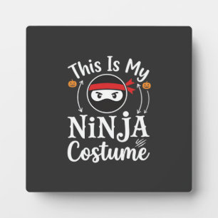Grappig Ninja Kostuum Halloween Ontwerp_1 Fotoplaat