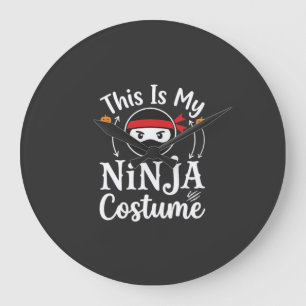Grappig Ninja Kostuum Halloween Ontwerp_1 Grote Klok