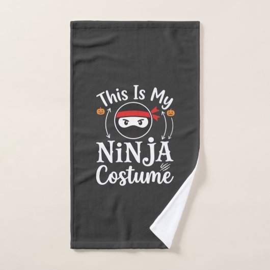 Grappig Ninja Kostuum Halloween Ontwerp_1 Handdoek (Handdoek)