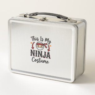 Grappig Ninja Kostuum Halloween Vector Ontwerp_1
