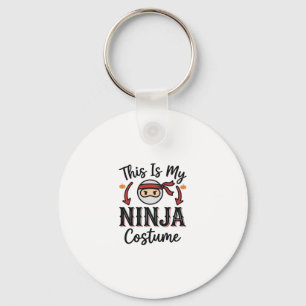 Grappig Ninja Kostuum Halloween Vector Ontwerp_1 Sleutelhanger