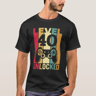 Grappig Niveau 40 Ontgrendeld Hem Mannen Verjaarda T-shirt