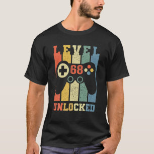 Grappig niveau 68 Onvergrendelde videogame Gamer B T-shirt