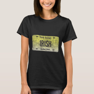 Grappig Nj Staat Vanity Autonummerplaat Iri-shirt T-shirt