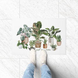 Grappig "Nog één Plant" Waterverf Botanisch Deurmat