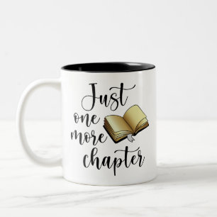 Grappig, nog maar één hoofdstuk, zwarte script tweekleurige koffiemok