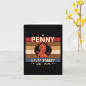 Grappig Nooit Vergeet Penny Coin 1 Cent Retro Stij Kaart (Gele Bloem)