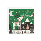 Grappig  Noords Rendierpatroon Kaart (Voorkant / Achterkant in situ)