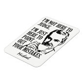 Grappig "Not Here to Judge" aangepaste naam magnee Magneet (Linkerzijde)