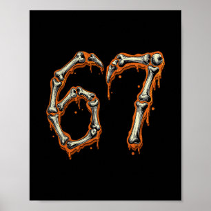 Grappig Nummer 6 67 Meme Kostuum Matching Groep Ha Poster