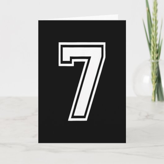 Grappig nummer 7 67 Meme Kostuum Overeenkomende Gr Kaart (Voorkant)