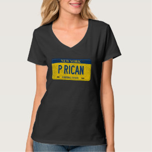 Grappig NY State ijdelheidkenteken P RICAN T-shirt
