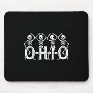 Grappig O-h-i-o State Skelet Ohio Halloween Vintag Muismat