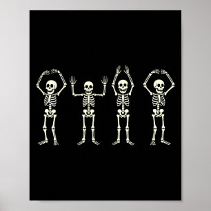 Grappig O-h-i-o State Skelet Ohio Vintage Hallowee Poster