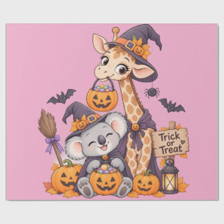 Grappig of Treat leuk Halloween ontwerp Cadeaupapier