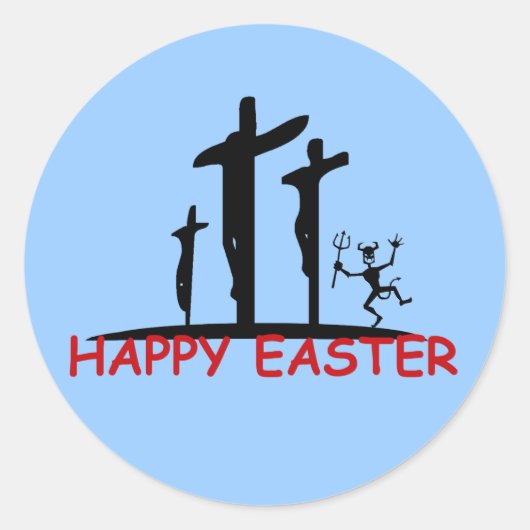 Grappig offensief Satan Ronde Sticker (Voorkant)