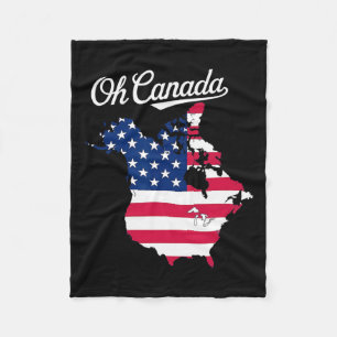 Grappig Oh Canada Grappig Trump Kaart Land van de Fleece Deken