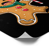 Grappig Oh Snap Gingerbread Bakkerij Kerstsnacks Poster (Hoek)