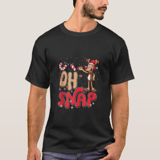 Grappig Oh Snap Rendier Candy Cane Kerstliefhebber T-shirt