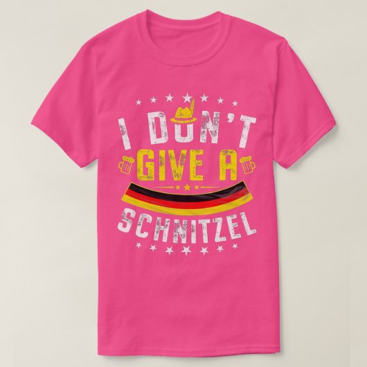 Grappig Oktoberfest dat ik geen Schnitzel Duits ge T-shirt (Design voorkant)