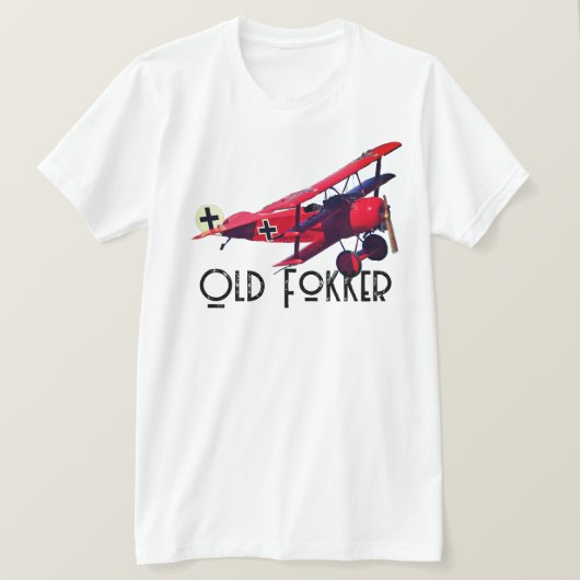 Grappig "Old Fokker" T-shirt (Design voorkant)