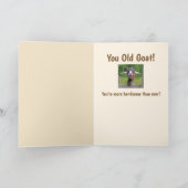 Grappig "Old Goat" citaat van Birthday Kaart (Binnen)