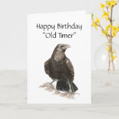 Grappig, Old Timer, Birthday, dus oud de Ravens ho Kaart (Gele Bloem)