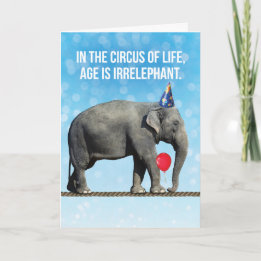 Grappig olifant fototijdperk is irrelevant kaart