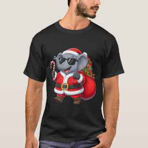 Grappig Olifant Kerstman Kerst Outfit Kerstmannen T-shirt