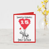 Grappig olifantssnoepje Vijftien Kaart (Gele Bloem)