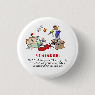 Grappig om aan uw Cartoon van de Steun van de Comp Ronde Button 3,2 Cm