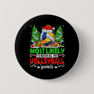 Grappig om al het volleybalspel te zien ronde button 5,7 cm