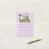 Grappig om een lijst met selectievakjes aan te bie post-it® notes (Op bureau)