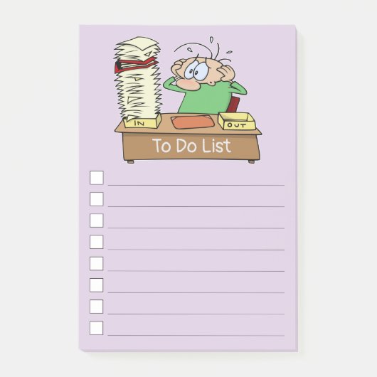 Grappig om een lijst met selectievakjes aan te bie post-it® notes (Voorkant)